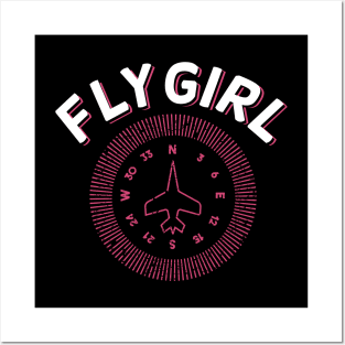 Flygirl Pilot Flight Attendant Posters and Art